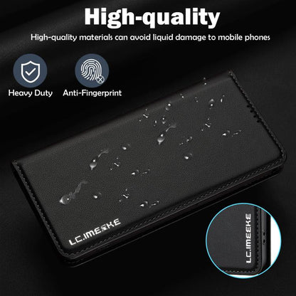 For iPhone 16e / 17e LC.IMEEKE L1 Series Frosted Fine Texture PU Phone Case(Black)