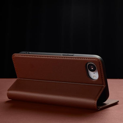 For iPhone 16e / 17e LC.IMEEKE L1 Series Frosted Fine Texture PU Phone Case(Brown)