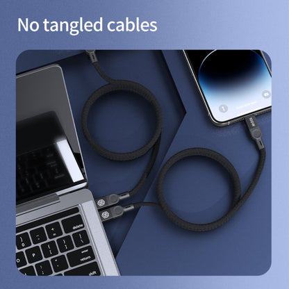 NILLKIN 100W USB-C/Type-C to USB-C/Type-C Small Magnetic Coil Fast Charging Data Cable, Length: 1m(Black)