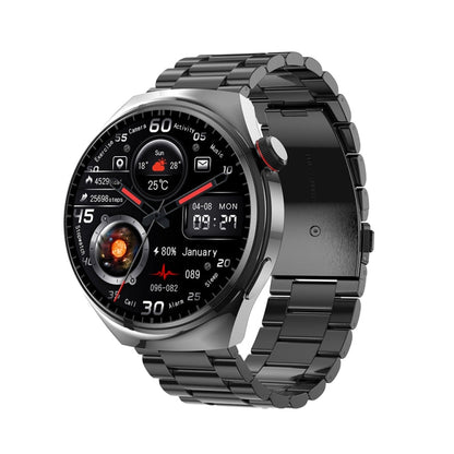 LF38 1.6 inch IPS Screen Steel Strap Smart Watch Supports Blood Oxygen Monitoring(Black)