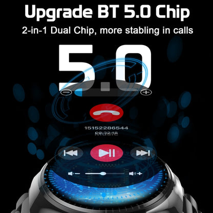 LF38 1.6 inch IPS Screen Steel Strap Smart Watch Supports Blood Oxygen Monitoring(Black)