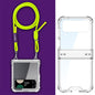 For Samsung Galaxy Z Flip3 GKK Airbag Hinge Full Coverage Phone Case with Crossbody Rope(Yellow)