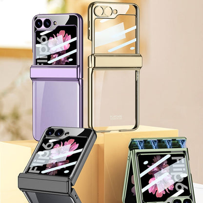 For Samsung Galaxy Z Flip6 / Flip7 FE GKK Integrated Magnetic Fold Hinge Shockproof Phone Case(Black)