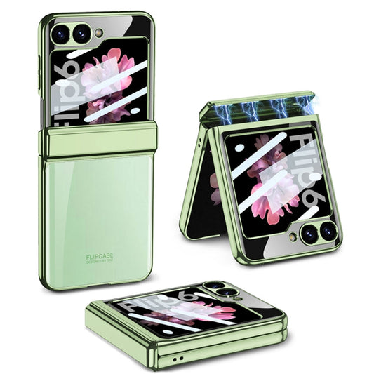 For Samsung Galaxy Z Flip6 / Flip7 FE GKK Integrated Magnetic Fold Hinge Shockproof Phone Case(Green)