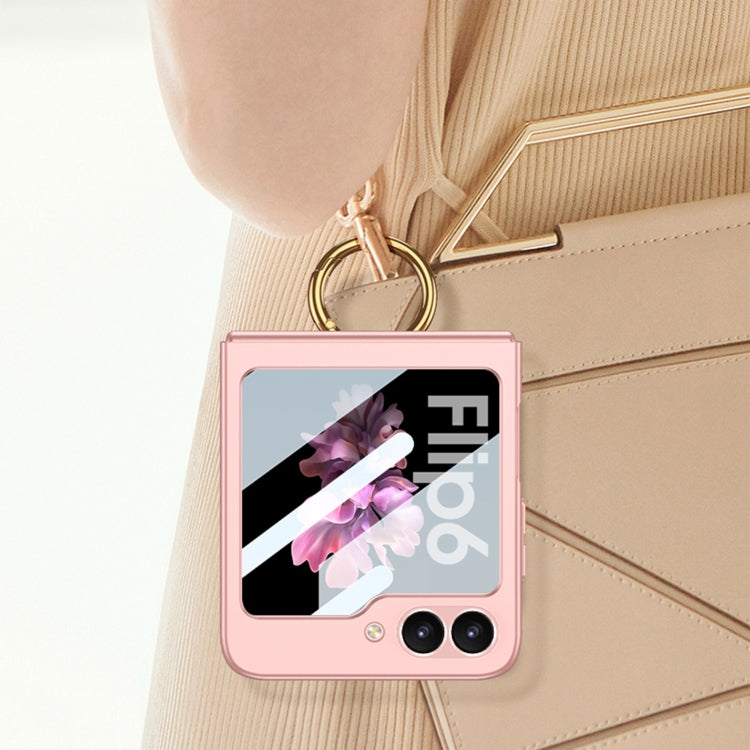 For Samsung Galaxy Z Flip6 / Flip7 FE GKK Integrated Ultra-thin Triaxial Ring Holder PC Phone Case(Titanium Grey)