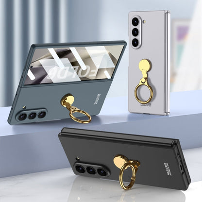 For Samsung Galaxy Z Fold6 GKK Integrated Ultra-thin Triaxial Ring Holder PC Phone Case(Titanium Grey)