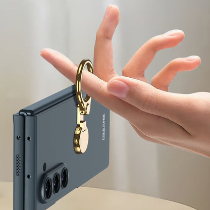 For Samsung Galaxy Z Fold6 GKK Integrated Ultra-thin Triaxial Ring Holder PC Phone Case(Titanium Grey)