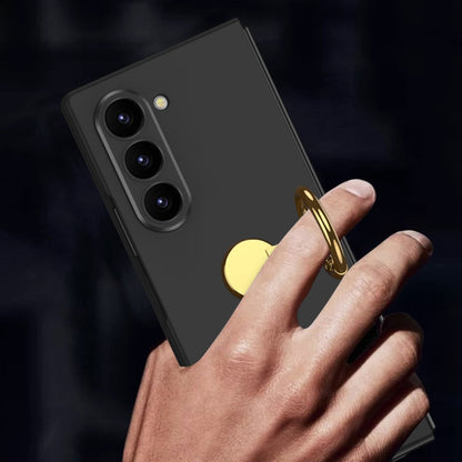 For Samsung Galaxy Z Fold6 GKK Integrated Ultra-thin Triaxial Ring Holder PC Phone Case(Titanium Grey)