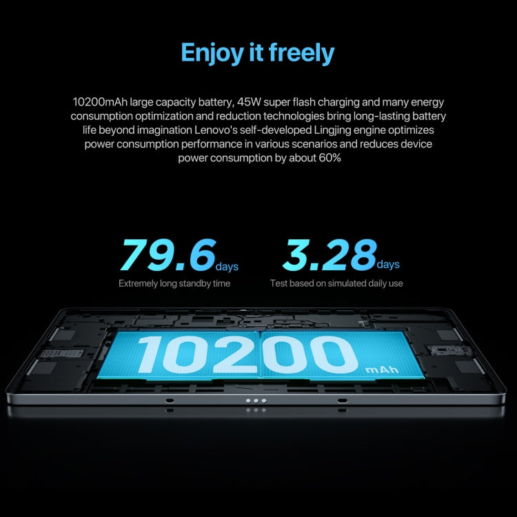 Lenovo Xiaoxin Pad Pro 12.7 inch 2025 WiFi Tablet, 8GB+256GB, ZUI 16, MediaTek Dimensity 8300 Octa Core, Support Fingerprint & Face Identification(Dark Grey)