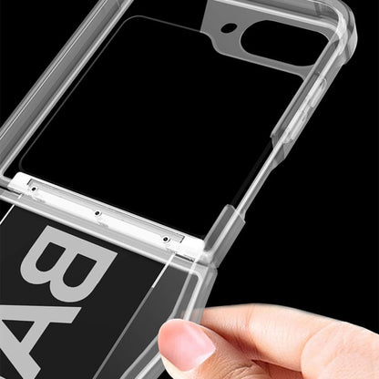 For Samsung Galaxy Z Flip6 GKK Clear Airbag Wristband Holder Phone Case(Transparent Red)
