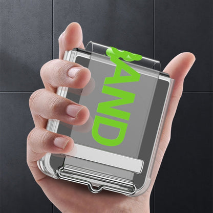 For Samsung Galaxy Z Flip6 GKK Clear Airbag Wristband Holder Phone Case(Transparent Silver)