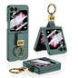 For Samsung Galaxy Z Flip6 / Flip7 FE GKK Integrated Ultra-thin Phone Case with Z Ring Holder(Green)