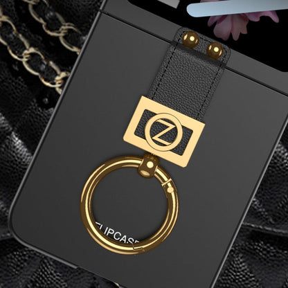 For Samsung Galaxy Z Flip6 / Flip7 FE GKK Integrated Ultra-thin Phone Case with Z Ring Holder(Green)