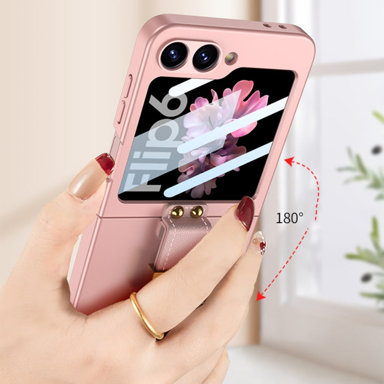 For Samsung Galaxy Z Flip6 / Flip7 FE GKK Integrated Ultra-thin Phone Case with Z Ring Holder(Green)