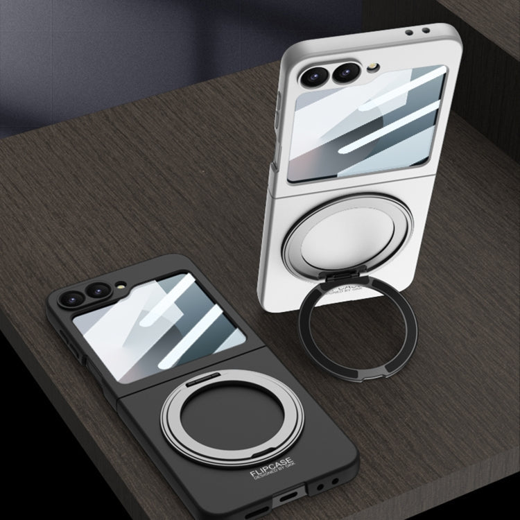 For Samsung Galaxy Z Flip6 / Flip7 FE GKK Integrated Ultra-thin MagSafe Phone Case with Ring Holder(Black)