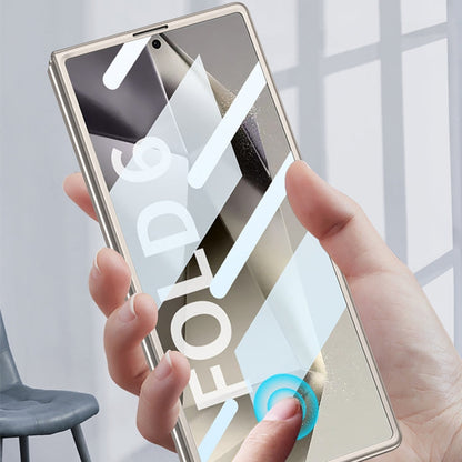 For Samsung Galaxy Z Fold6 GKK Integrated Ultra-thin Electroplating Lens Frame Phone Case(Grey)