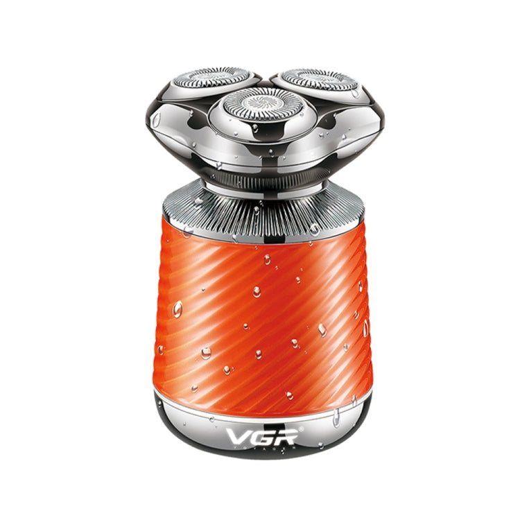 Rasoir intelligent flottant à trois têtes VGR V-391 5W USB 3 en 1 (Orange)