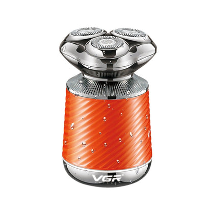Rasoir intelligent flottant à trois têtes VGR V-391 5W USB 3 en 1 (Orange)