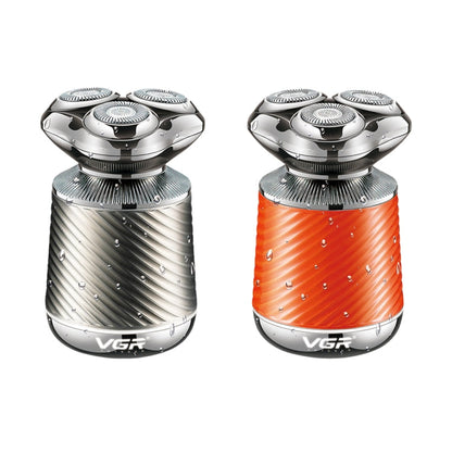 Rasoir intelligent flottant à trois têtes VGR V-391 5W USB 3 en 1 (Orange)