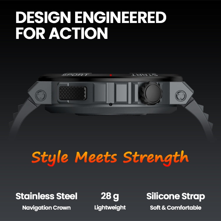 Zeblaze Ares 3 Plus 1.43 inch Fitness & Wellness Smart Watch Supports 24H Health Monitoring(Lava Black)