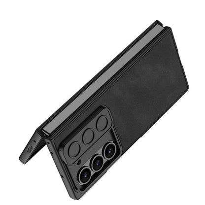 For Samsung Galaxy Z Fold6 GKK Integrated Ultra-thin Sliding Window Frosted Leather Phone Case(Grey)