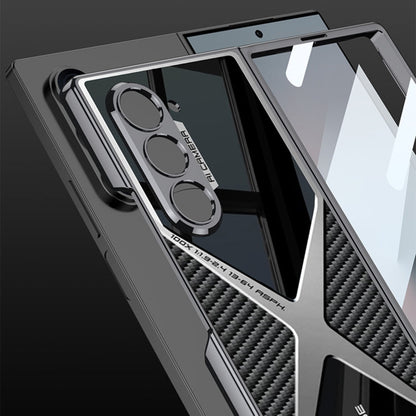 For Samsung Galaxy Z Fold6 GKK Integrated Leather Electroplating Supersonic Speed Shockproof Phone Case(Titanium Gray)