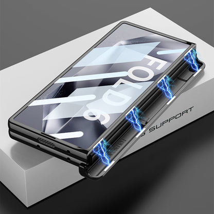 For Samsung Galaxy Z Fold6 GKK Integrated Magnetic Fold Electroplating Phantom Phone Case(Black)