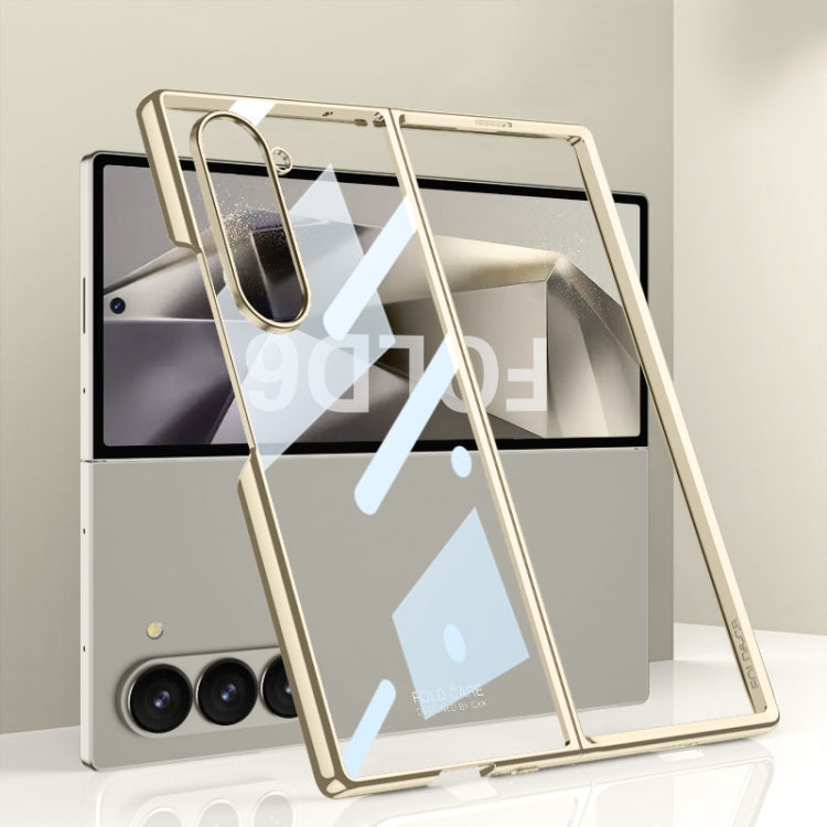 For Samsung Galaxy Z Fold6 GKK Big Hole Electroplating Phantom Full Coverage Phone Case(Gold)