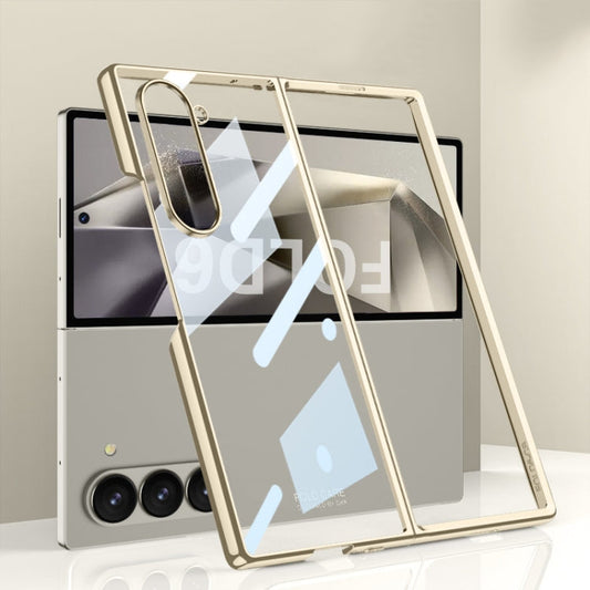 For Samsung Galaxy Z Fold6 GKK Big Hole Electroplating Phantom Full Coverage Phone Case(Gold)
