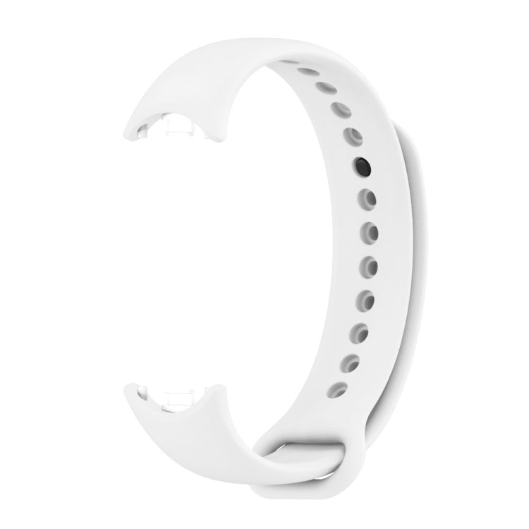 For Xiaomi Smart Band 10 / 9 / 8 MIJOBS Metal Buckle Solid Color Silicone Watch Band(White)