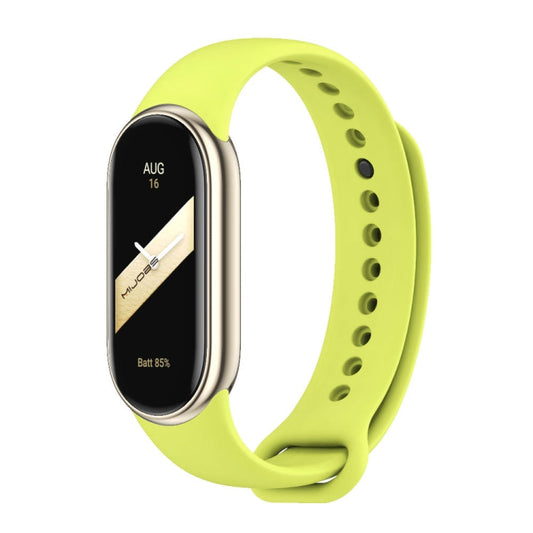 For Xiaomi Smart Band 10 / 9 / 8 MIJOBS Metal Buckle Solid Color Silicone Watch Band(Grass Green)