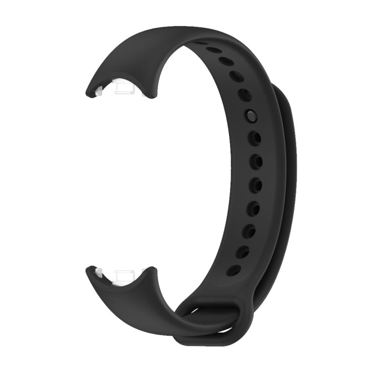 For Xiaomi Smart Band 10 / 9 / 8 MIJOBS Metal Buckle Solid Color Silicone Watch Band(Black)
