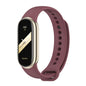 For Xiaomi Smart Band 10 / 9 / 8 MIJOBS Metal Buckle Solid Color Silicone Watch Band(Wine Red)