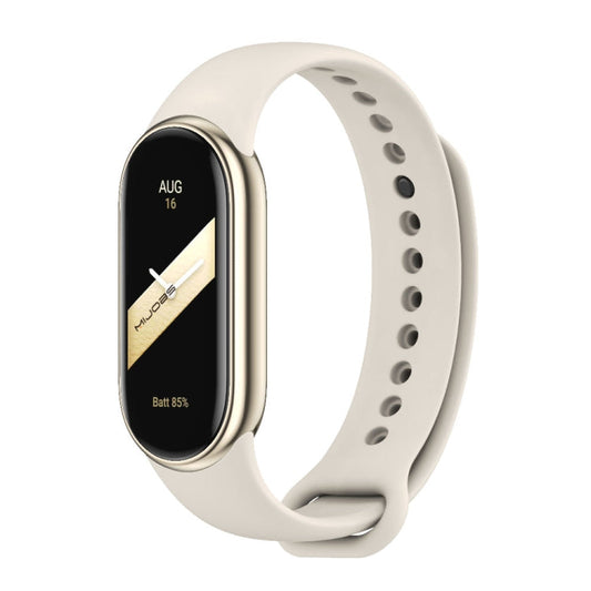 For Xiaomi Smart Band 10 / 9 / 8 MIJOBS Metal Buckle Solid Color Silicone Watch Band(Grey)