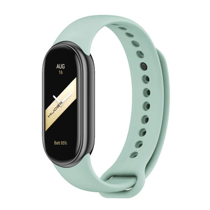 For Xiaomi Smart Band 10 / 9 / 8 MIJOBS Metal Buckle Solid Color Silicone Watch Band(Aqua)