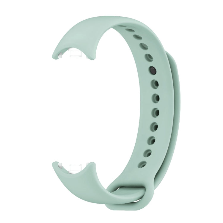 For Xiaomi Smart Band 10 / 9 / 8 MIJOBS Metal Buckle Solid Color Silicone Watch Band(Aqua)