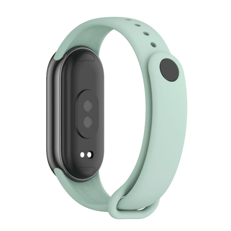 For Xiaomi Smart Band 10 / 9 / 8 MIJOBS Metal Buckle Solid Color Silicone Watch Band(Aqua)