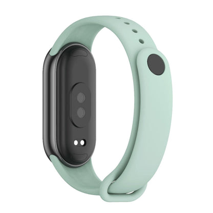 For Xiaomi Smart Band 10 / 9 / 8 MIJOBS Metal Buckle Solid Color Silicone Watch Band(Aqua)