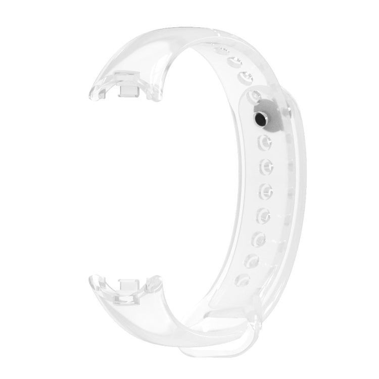 For Xiaomi Smart Band 10 / 9 / 8 MIJOBS Metal Buckle Solid Color Silicone Watch Band(Transparent)