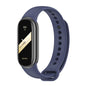 For Xiaomi Smart Band 10 / 9 / 8 MIJOBS Metal Buckle Solid Color Silicone Watch Band(Midnight Blue)