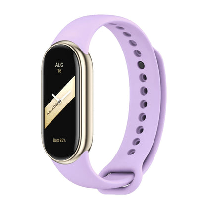 For Xiaomi Smart Band 10 / 9 / 8 MIJOBS Metal Buckle Solid Color Silicone Watch Band(Taro Purple)
