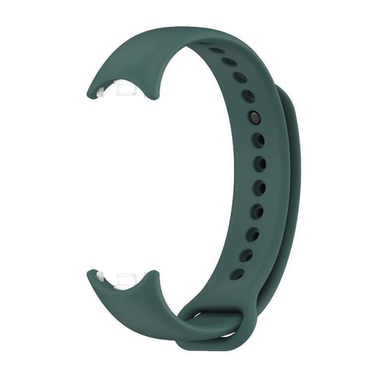 Pour Xiaomi Smart Band 10 / 9 / 8 MIJOBS Bracelet de montre en silicone de couleur unie avec boucle en métal (bleu corbeau)