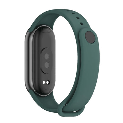 Pour Xiaomi Smart Band 10 / 9 / 8 MIJOBS Bracelet de montre en silicone de couleur unie avec boucle en métal (bleu corbeau)