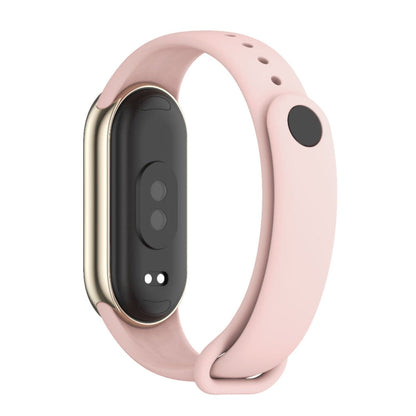 For Xiaomi Smart Band 10 / 9 / 8 MIJOBS Metal Buckle Solid Color Silicone Watch Band(Pink)