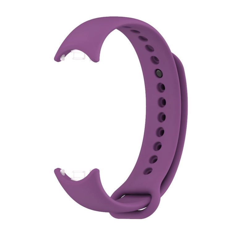 For Xiaomi Smart Band 10 / 9 / 8 MIJOBS Metal Buckle Solid Color Silicone Watch Band(Purple)
