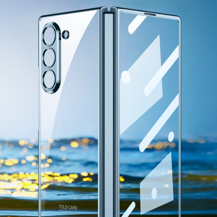For Samsung Galaxy Z Fold6 GKK Integrated Electroplating Phantom Full Coverage Phone Case(Transparent)