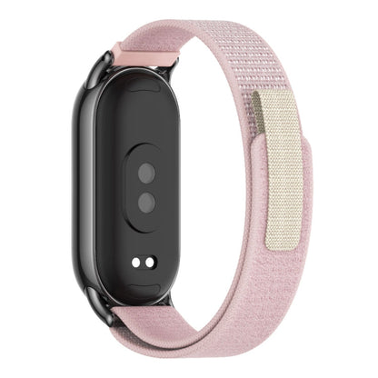 For Xiaomi Smart Band 9 / 8 MIJOBS Nylon Watch Band Wristband(Pink Black)