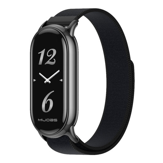 For Xiaomi Smart Band10 / 9 / 8 MIJOBS Nylon Watch Band Wristband(Black)