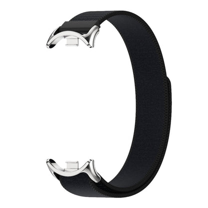 For Xiaomi Smart Band 9 / 8 MIJOBS Nylon Watch Band Wristband(Black Silver)