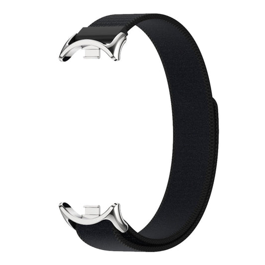 For Xiaomi Smart Band 10 / 9 / 8 MIJOBS Nylon Watch Band Wristband(Black Silver)